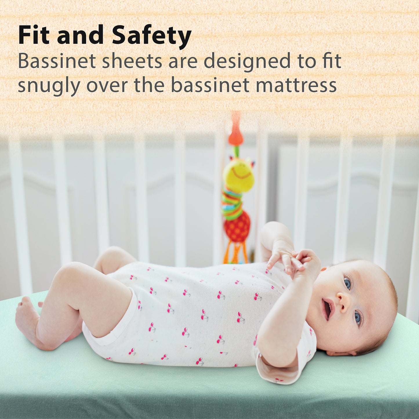 Bublo Baby Organic Bassinet Sheets 2-Pack – Ultra Soft Fitted