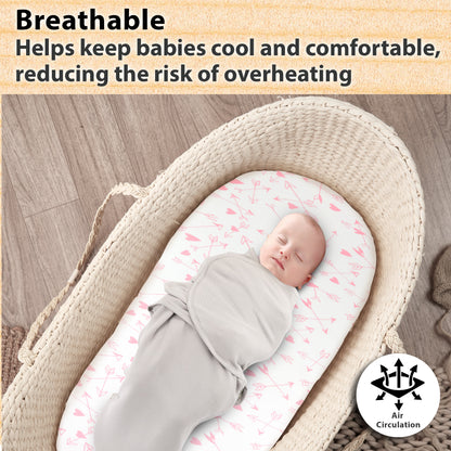 BubloBaby Premium Organic Cotton Bassinet Sheets (3 Pack)