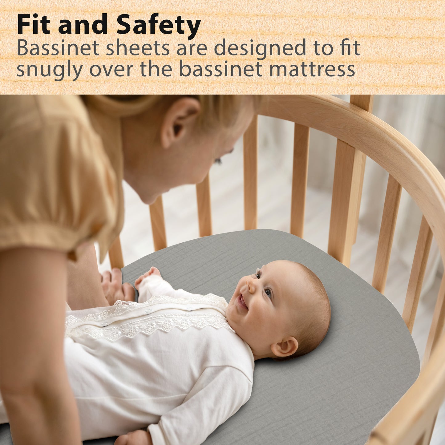 Bublo Baby Organic Muslin Bassinet Sheets (3-Pack)