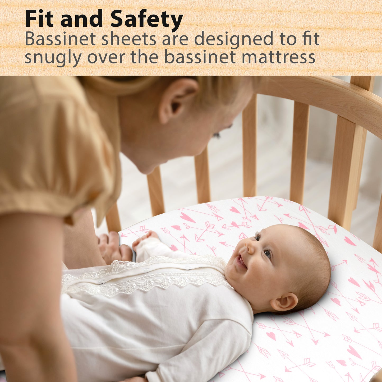 BubloBaby Premium Organic Cotton Bassinet Sheets (3 Pack)