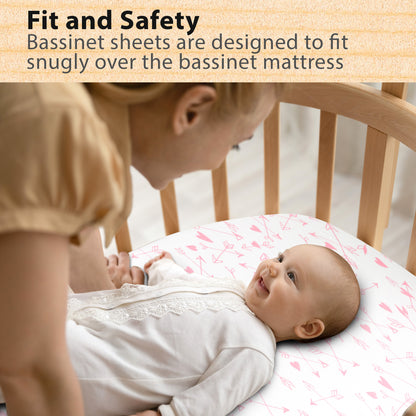 BubloBaby Premium Organic Cotton Bassinet Sheets (3 Pack)
