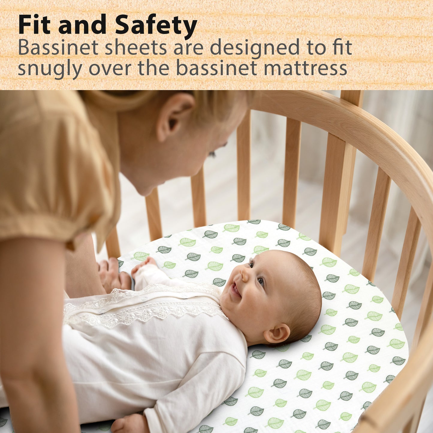 Bublo Baby Organic Muslin Bassinet Sheets (3-Pack)