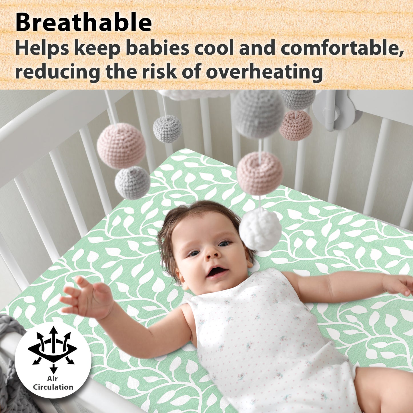 Bublo Baby Organic Floral Bassinet Sheets (3-Pack)