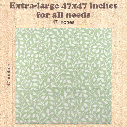Bublo Baby Green Muslin Swaddle Blankets (3-Pack)