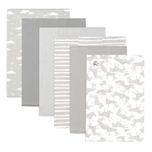 Bublo Baby Organic Cotton Baby Burp Cloths (6-Pack) - 12x16 in