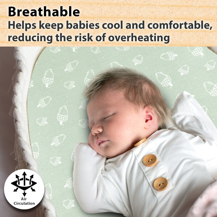 Bublo Baby Organic Bassinet Sheets 3-Pack | Ultra-Soft Fitted - Clouds