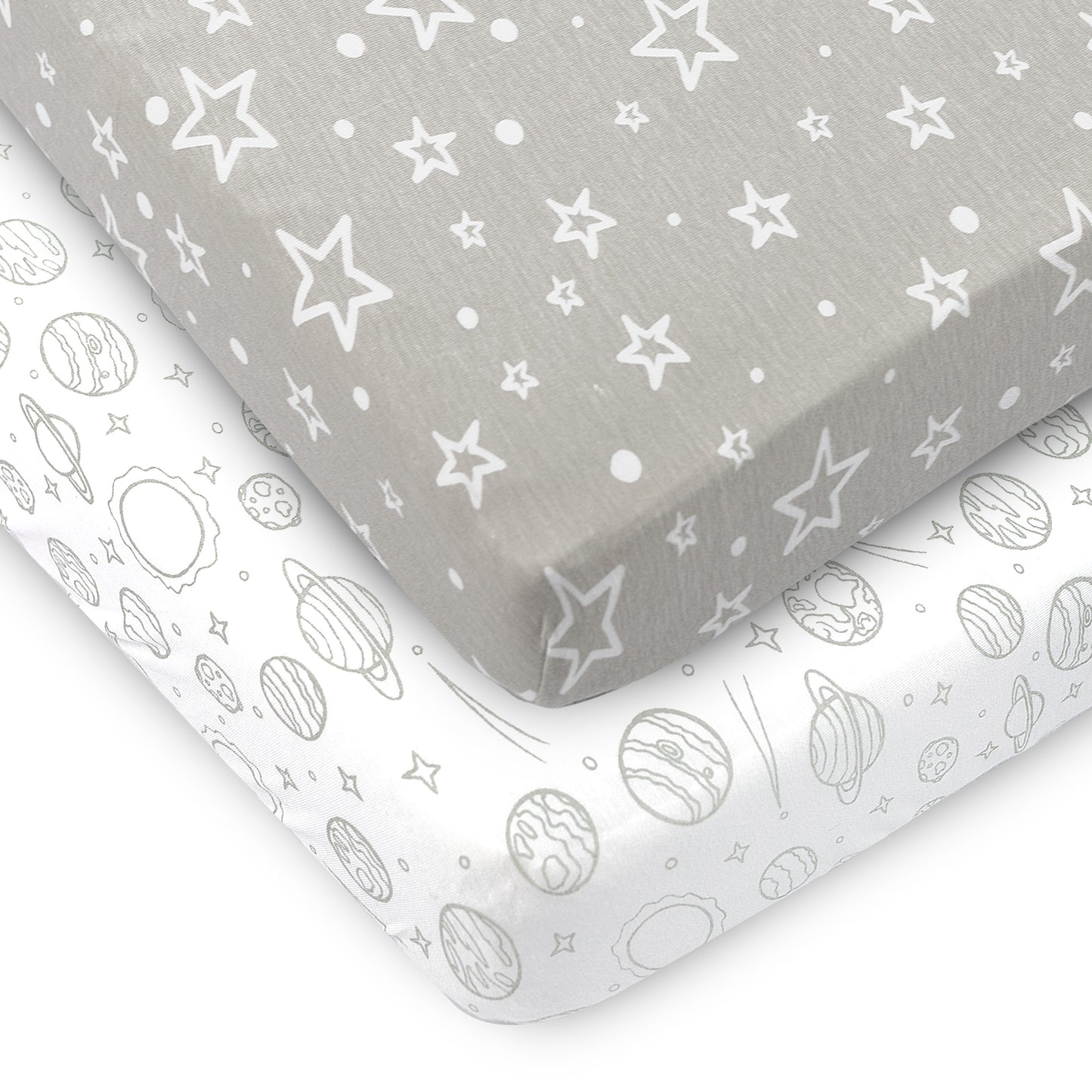 Bublo Baby Organic Pack n Play & Mini Crib Sheets (2-Pack)
