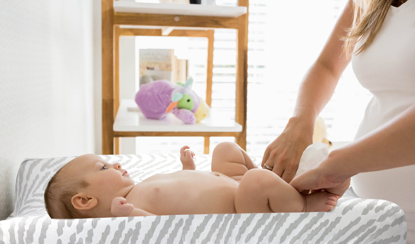 Bublo Baby Organic Changing Pad Covers - Zigzag (3-Pack)