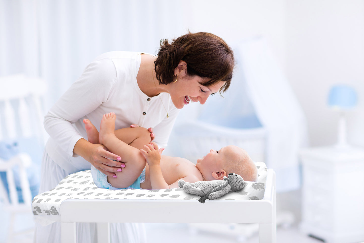 Bublo Baby Organic Changing Pad Covers - Zigzag (3-Pack)