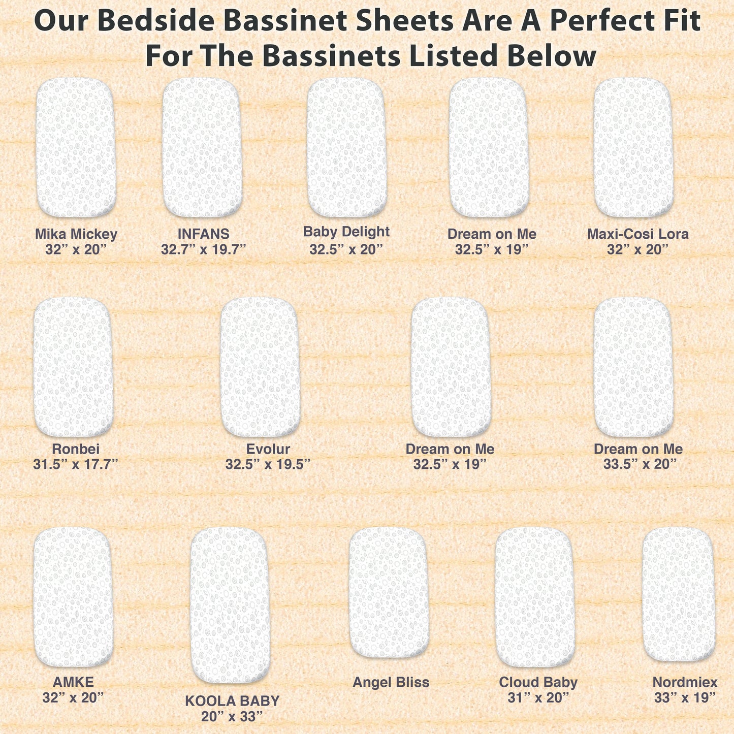 Bublo Baby Soft Fitted Bassinet Sheets – 2 Pack Grey Stars