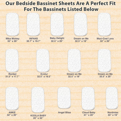 Bublo Baby Soft Fitted Bassinet Sheets – 2 Pack Grey Stars
