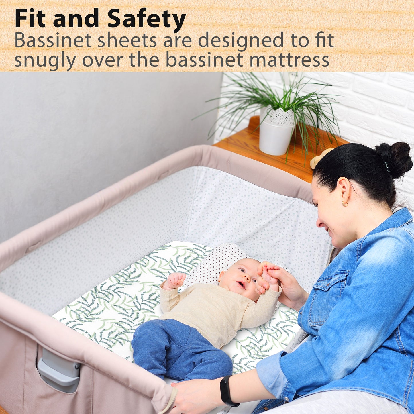 Bublo Baby Organic Floral Bassinet Sheets (3-Pack)