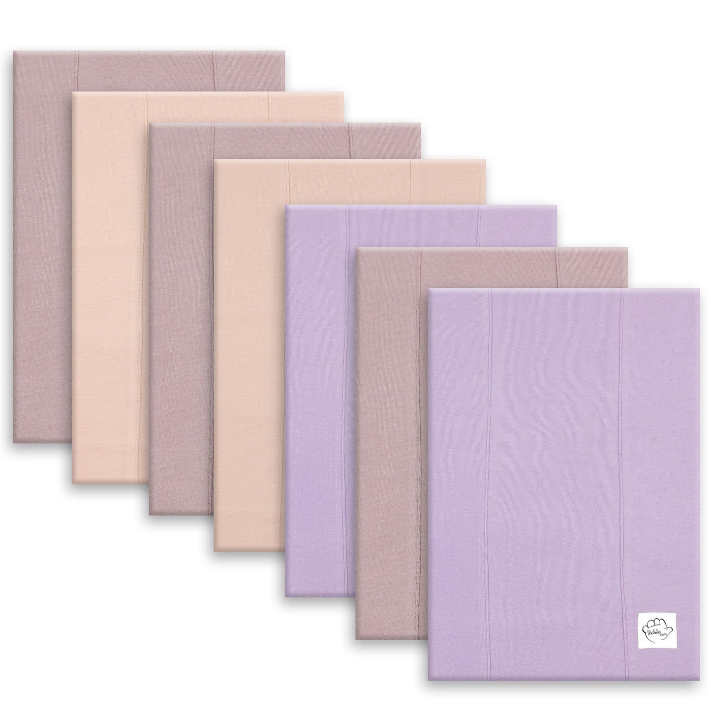 BubloBaby Organic Lavender Baby Burp Cloths 6-Pack 12x16 in