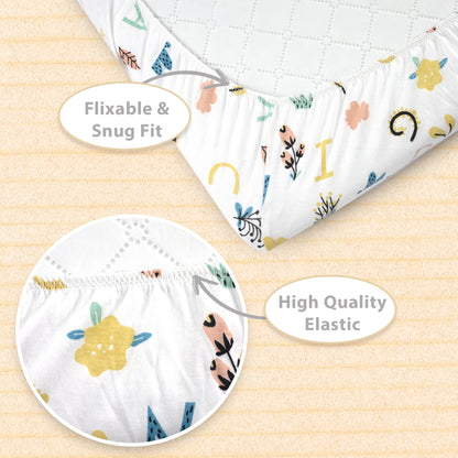 Bublo Baby Organic Pack n Play & Mini Crib Sheets (2-Pack)