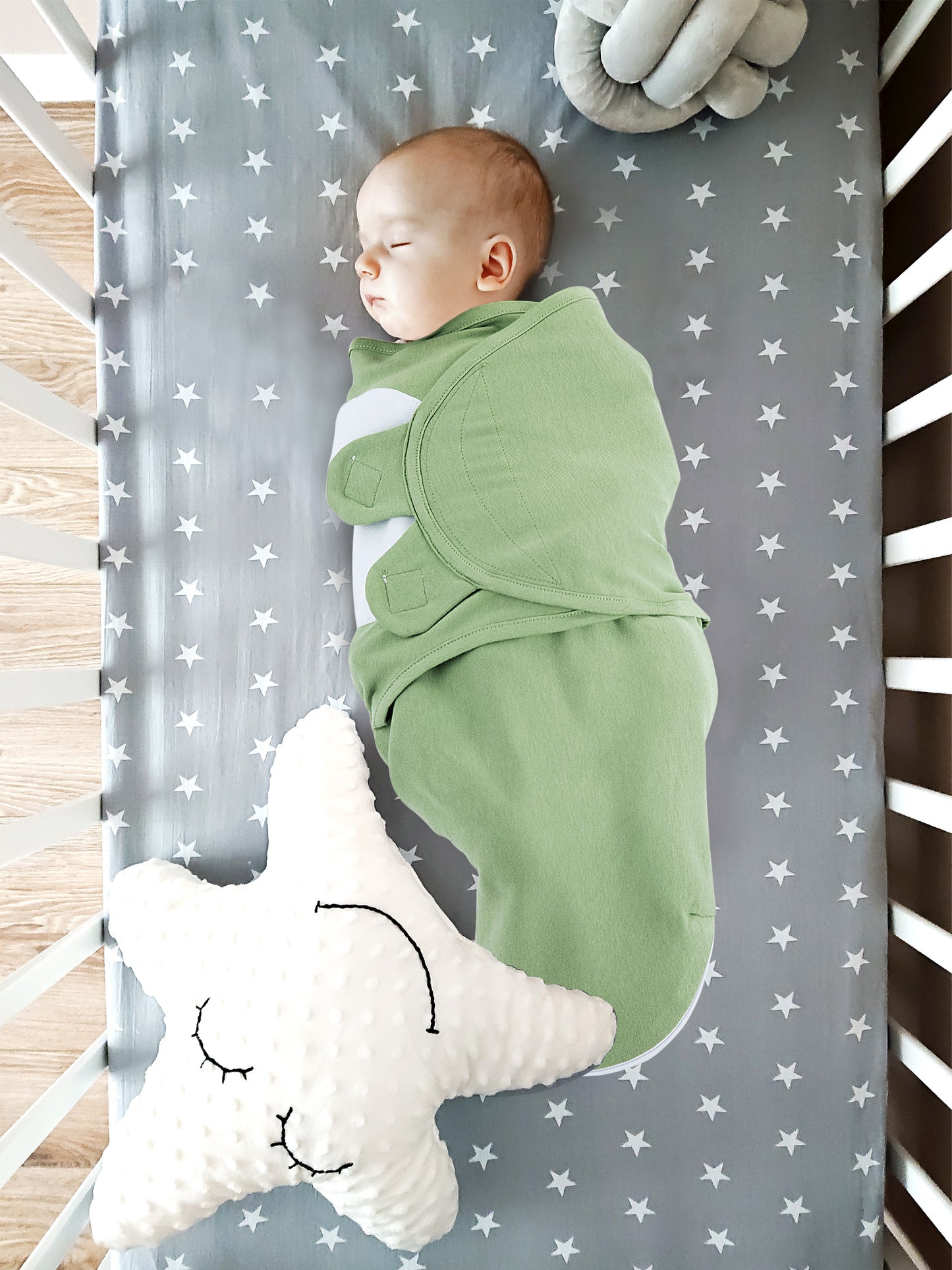 Bublo Baby Organic Zipper Swaddle Sleep Sacks 0-3 Months (3-Pack)