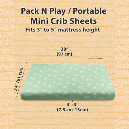 Bublo Baby Organic Mini Crib Sheets (3-Pack)