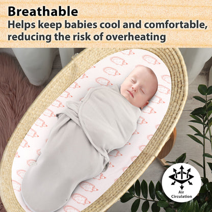 Bublo Baby Fitted Organic Cotton Bassinet Sheets (3-Pack)