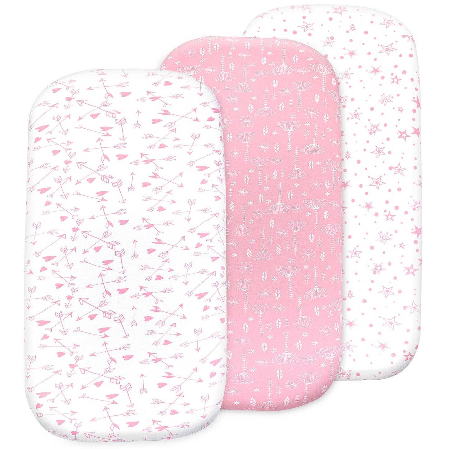 BubloBaby Premium Organic Cotton Bassinet Sheets (3 Pack)