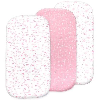 BubloBaby Premium Organic Cotton Bassinet Sheets (3 Pack)