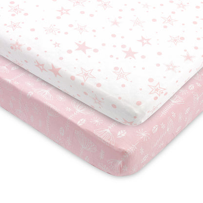 Bublo Baby Organic Pack n Play & Mini Crib Sheets (2-Pack)