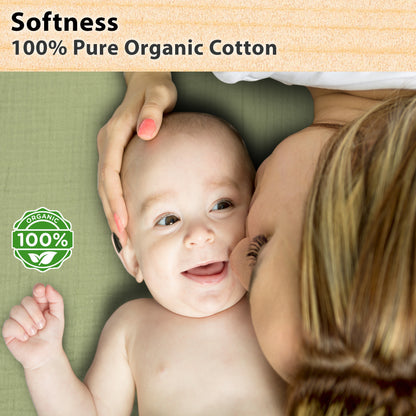 Bublo Baby Organic Muslin Bassinet Sheets (3-Pack)