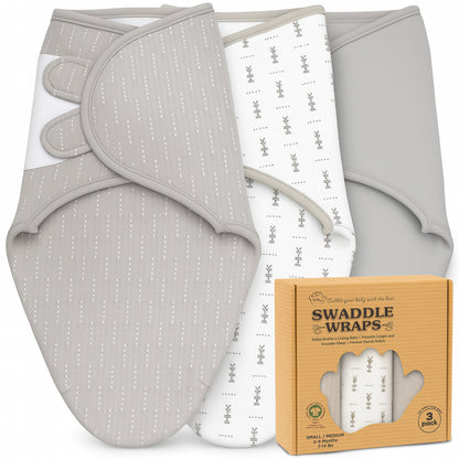 Bublo Baby Organic Newborn Swaddle Sacks (3-Pack)