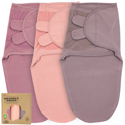 Bublo Baby Organic Adjustable Swaddle Sleep Sacks (3-Pack)