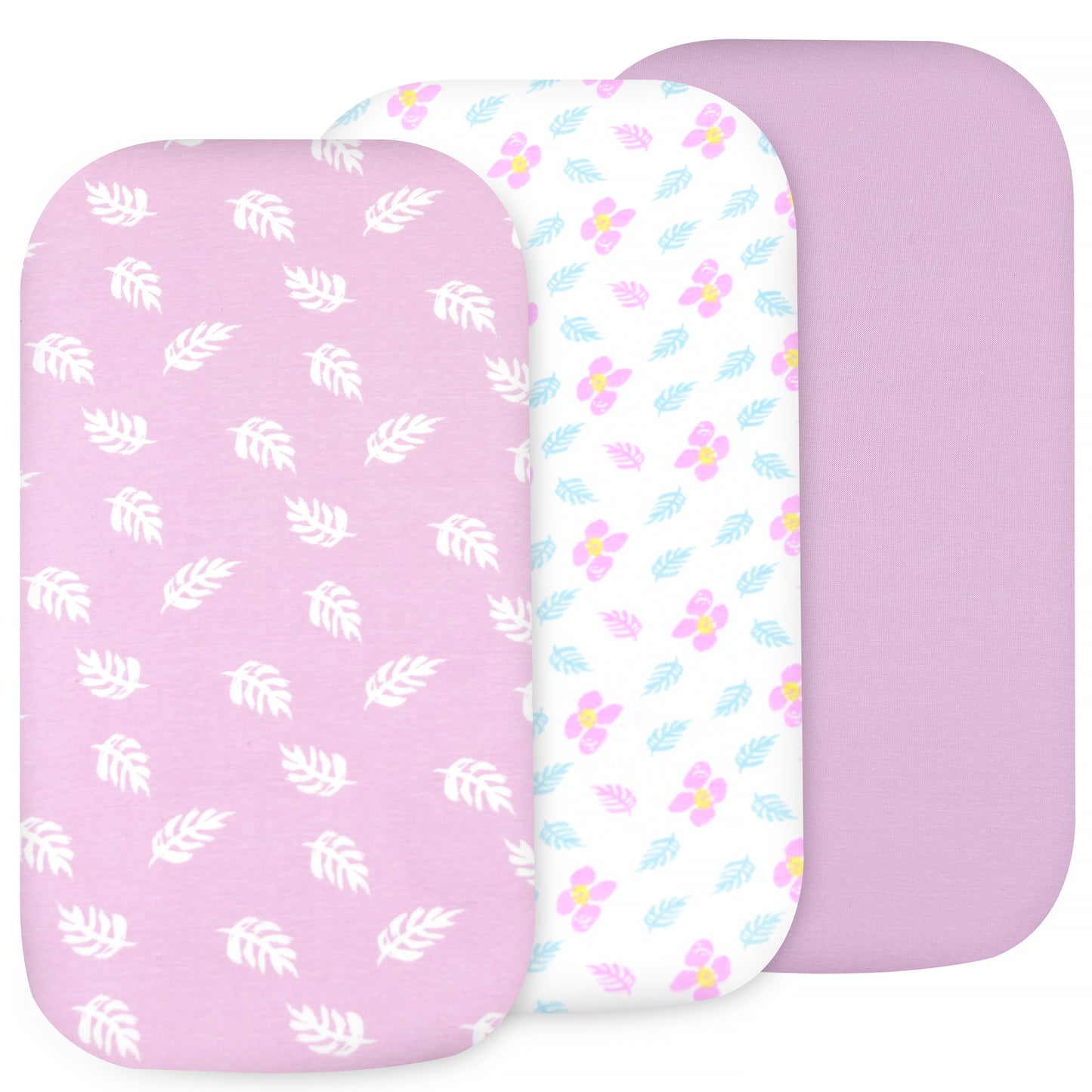 Bublo Baby Fitted Organic Cotton Bassinet Sheets (3-Pack)