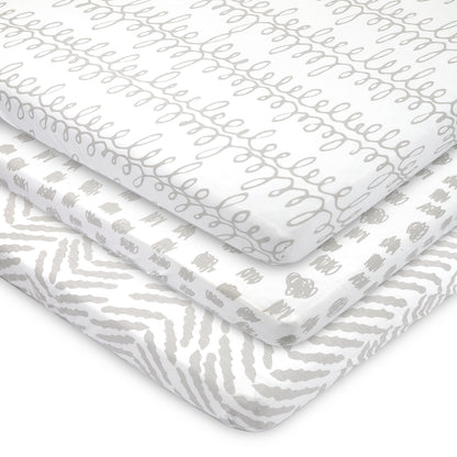 Bublo Baby Organic Mini Crib Sheets (3-Pack)
