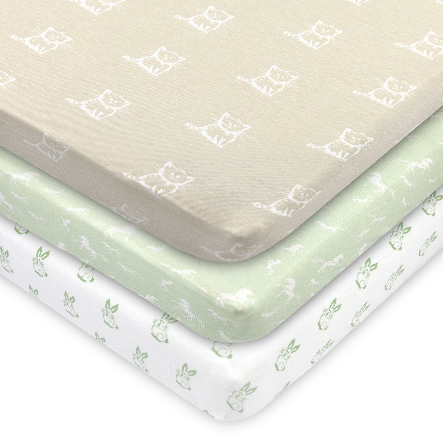 Bublo Baby Organic Mini Crib Sheets (3-Pack)