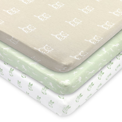 Bublo Baby Organic Mini Crib Sheets (3-Pack)