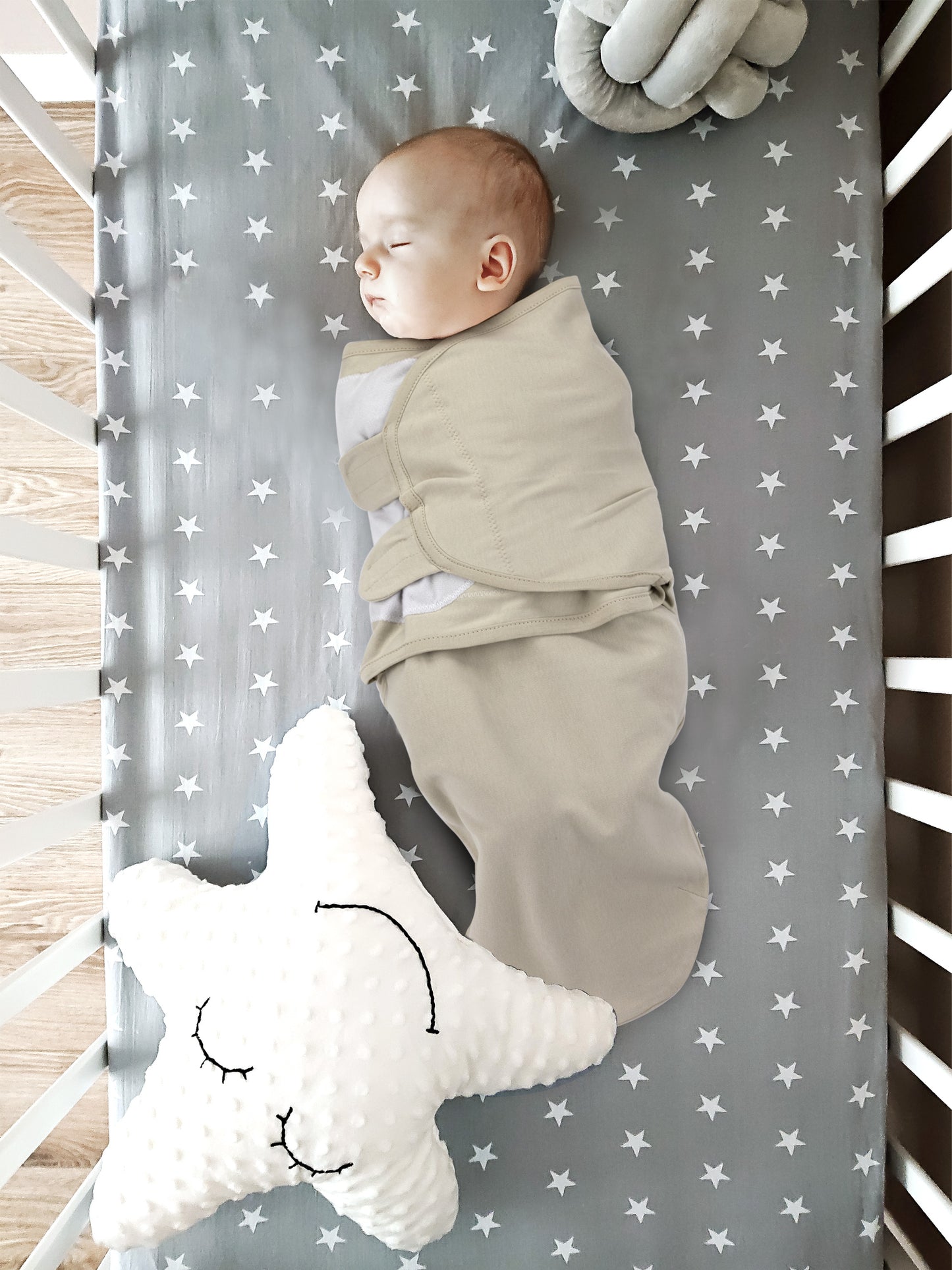 BubloBaby Organic Velcro Swaddle Sleep Sacks 0-3 Months (4-Pack)