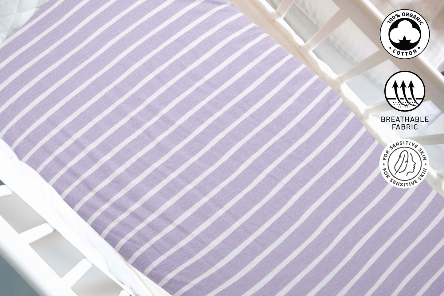 Bublo Baby Organic Bassinet Sheets (3-Pack) Fitted
