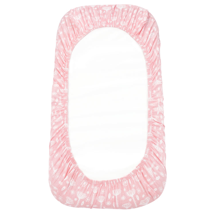 Bublo Baby Bassinet Sheet Set for Boy and Girl, 3 Pack, Universal Fitted for Oval, Hourglass & Rectangle Bassinet Mattress, Fitted Sheets Size 32 x 16 x 4 Inches, Pink in one Size