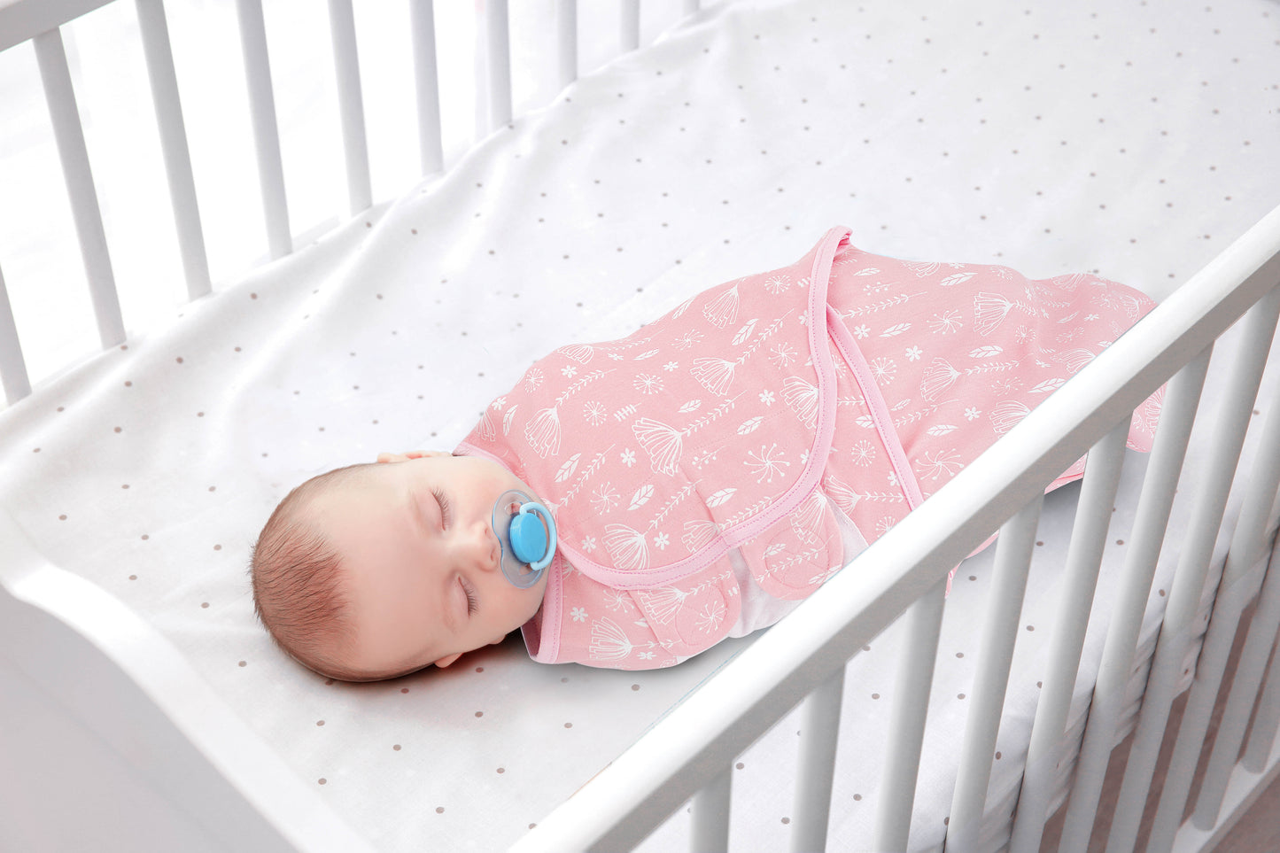 Bublo Baby Adjustable Swaddle Sleep Sacks - Rose Pink (3-Pack)