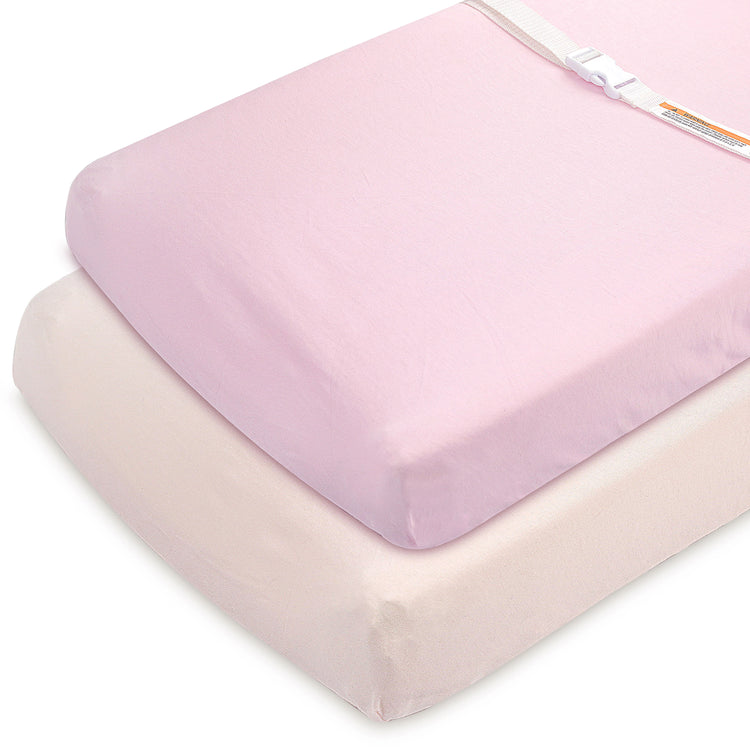 Bublo Baby Changing Pad Cover Sheets Set, 2 Pack, Universal Fitted Changing Table Covers for Boys and Girls, Comfortable Cozy Cradle Sheets, Breathable Soft Jersey Cotton, Fitted 32x15x5 Inches Pads, Floral