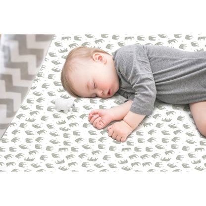 BubloBaby Mini Crib Sheet 2 pack– Jersey Cotton Fitted Pack N Play