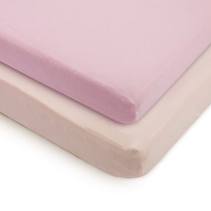 BubloBaby Mini Crib Sheet 2 pack – Soft Jersey Cotton Fitted