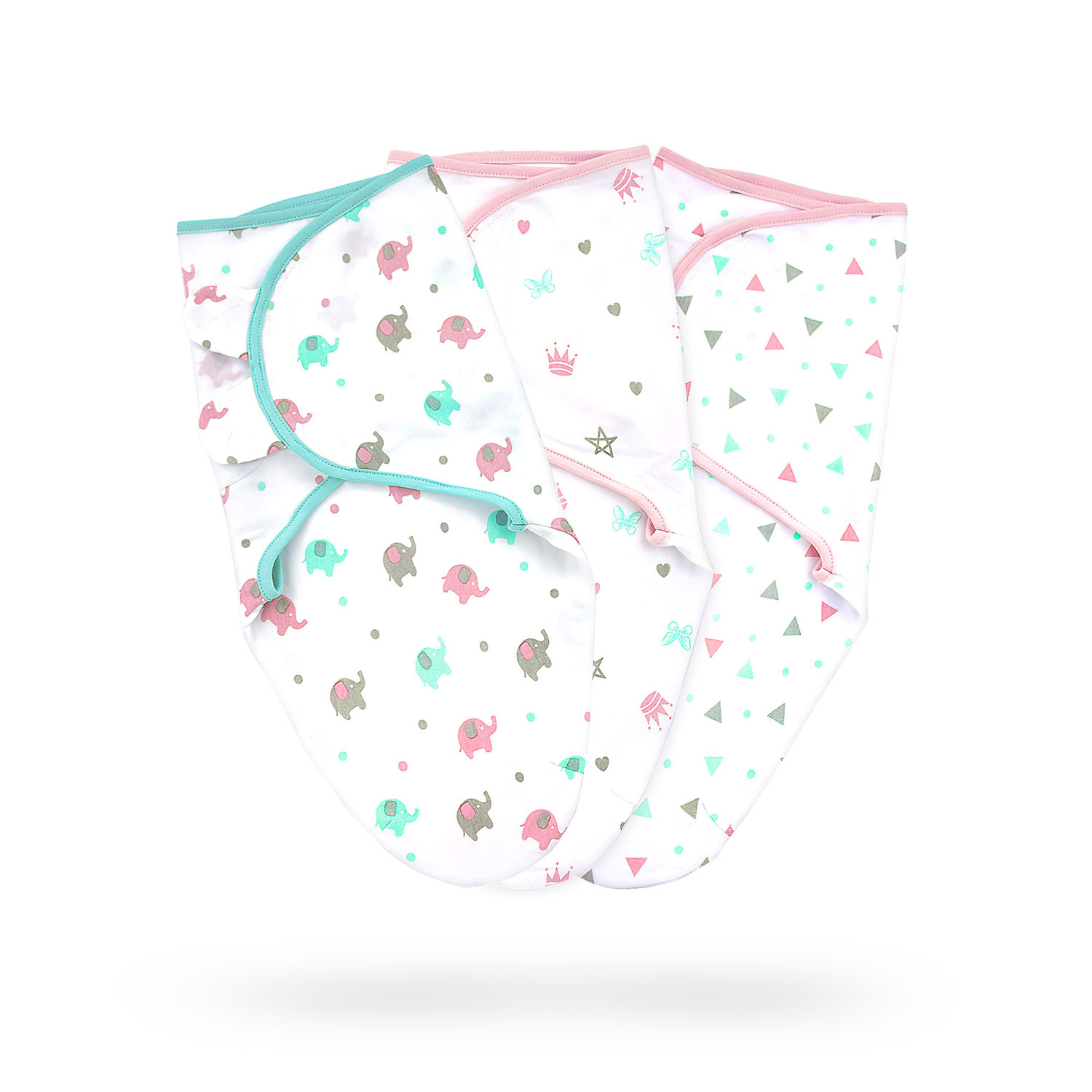 Adjustable Swaddle Blanket, Elephant, 0-3 Months, 7lbs-14lbs – Bublo Baby